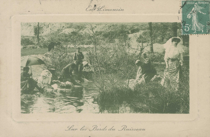 Folklore : "3358 En Limousin - Sur les bords du ruisseau".