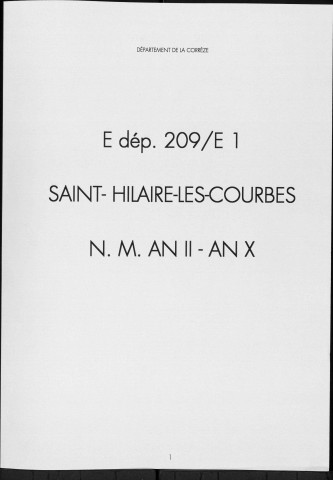 Naissances, mariages (1794-1802)