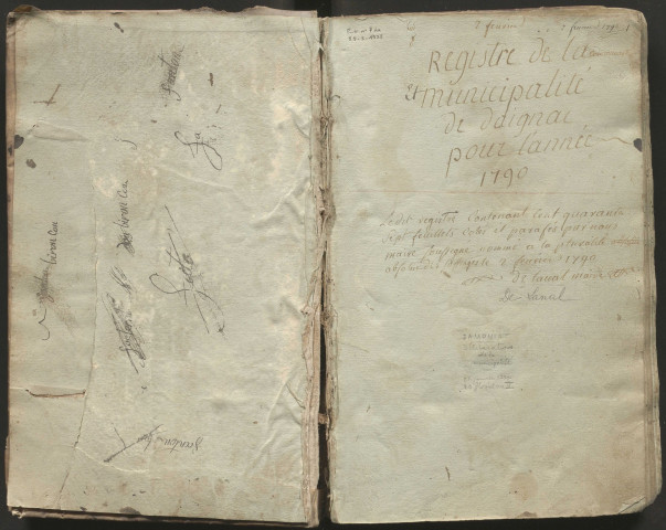 Délibérations du conseil municipal. 24 janvier 1790-09 mai 1794