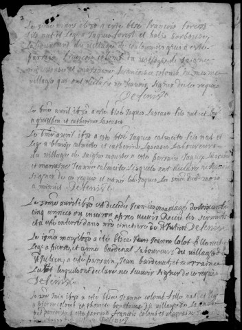 Baptêmes, mariages, sépultures (1680-1792)