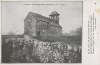 Saint-Julien-aux-Bois : "Chapelle de St-Pierre-sur-Maronne (XIIe siècle)".