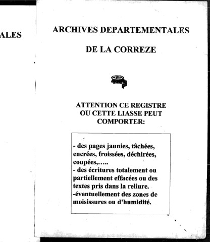 Naissances, mariages, décès (1853-1862)