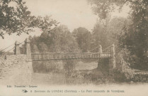Chamboulive : "8 Environs du Lonzac (Corrèze). - Le pont suspendu de Vernéjoux.".