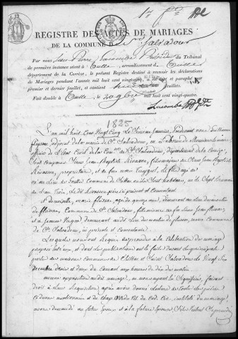 Mariages (1825-1848)