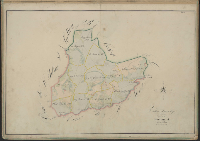 Tableau d'assemblage de la section A du Saleix