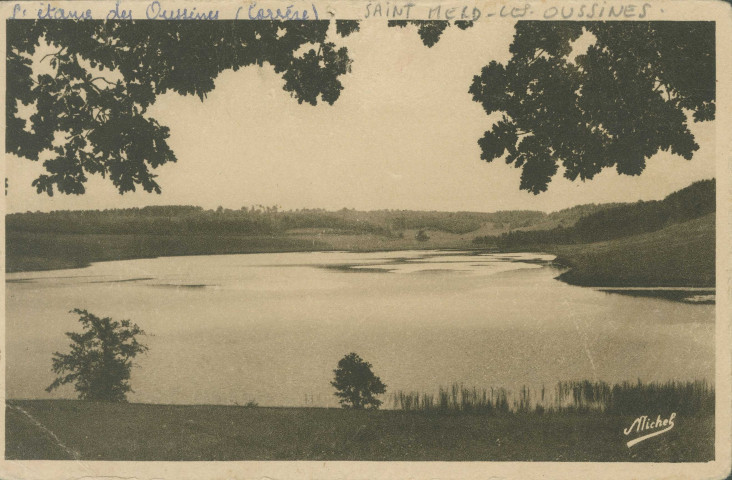 Saint-Merd-les-Oussines : "La Corrèze touristique - Environs de Bugeat - L'étang des Oussines".