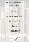 Décès (1922-1932).
