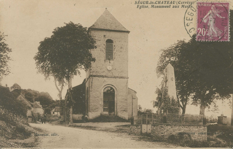 Ségur-le-Château : "Ségur-le-Château (Corrèze) - Eglise, monument aux morts".