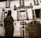 La statue de la Vierge devant la maison de la Bridolle.