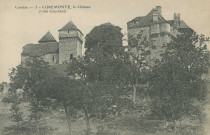 Curemonte : "Corrèze - 3 - Curemonte, le château (côté Couchant)".