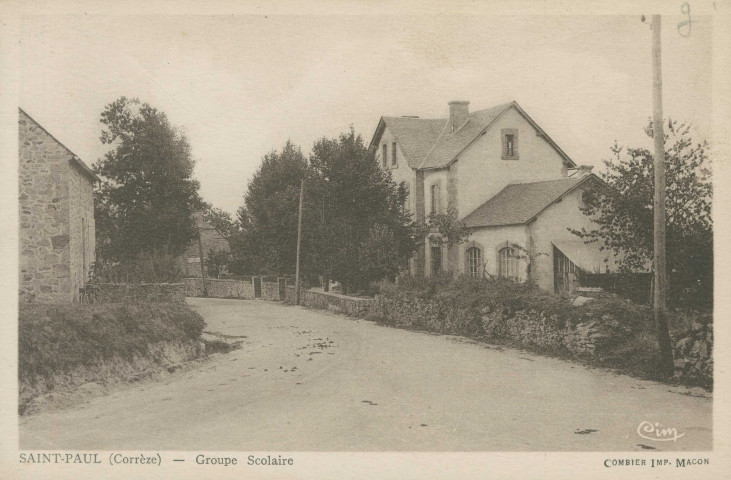 Saint-Paul : "Saint-Paul (Corrèze) - Groupe scolaire".