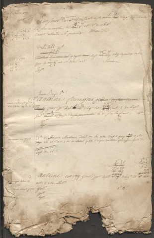Relevé de l'état général des fonds.