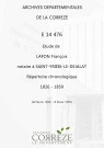 Répertoire chronologique : 22 février 1826-15 février 1859