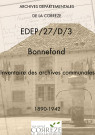 Inventaire des archives communales. 1890-1942