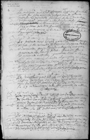 Baptêmes, mariages, sépultures (1674-1711)