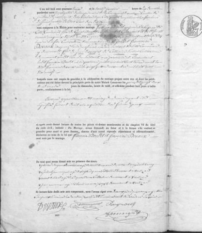 Mariages (1843-1862)