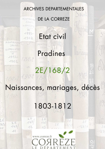 Naissances, mariages, décès (1803-1812)