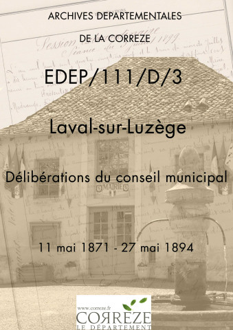 Délibérations du conseil municipal. 11 mai 1871-27 mai 1894