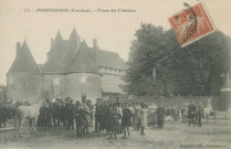 Arnac-Pompadour : "17 - Pompadour (Corrèze) - place du château".