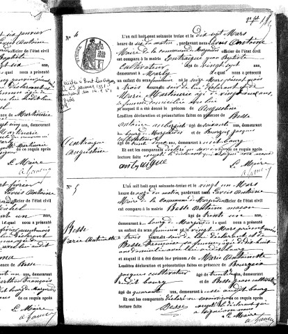 Naissances, mariages, décès (1873-1882)