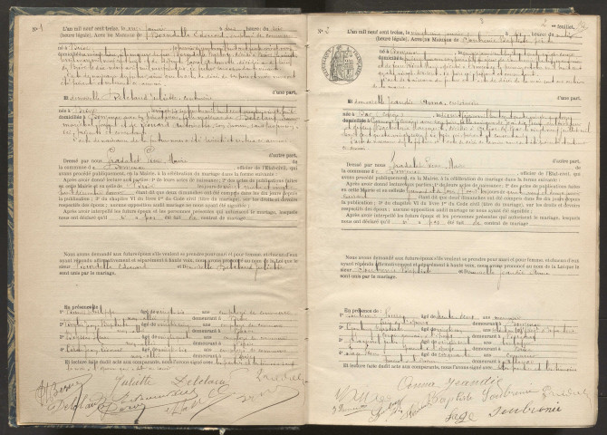 Mariages (1913-1932).