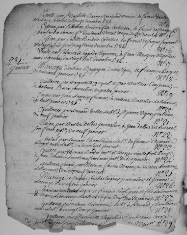 Répertoire chronologique : 25 juin 1784-10 octobre 1822