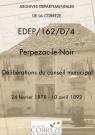 Délibérations du conseil municipal. 24 février 1878-10 avril 1892