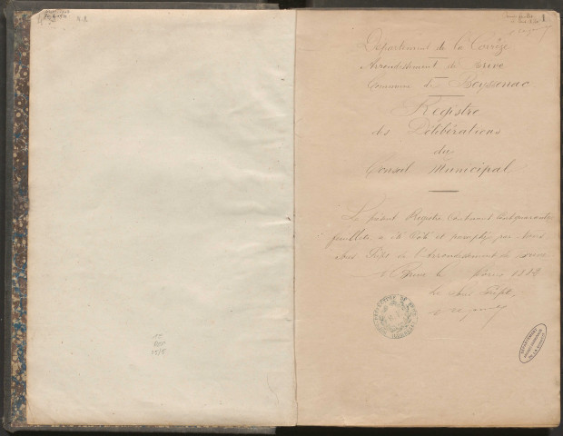 Délibérations du conseil municipal. 14 mai 1882-05 novembre 1899