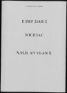 Naissances, mariages, décès (1798-1802)