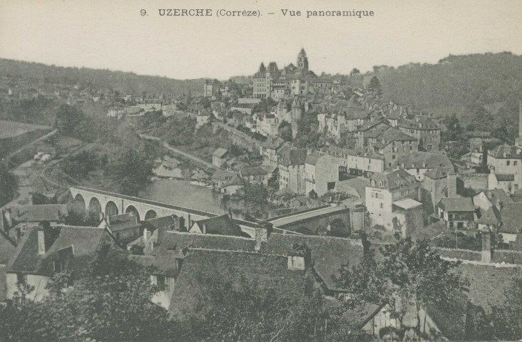 Uzerche : "9. Uzerche (Corrèze) - Vue panoramique".