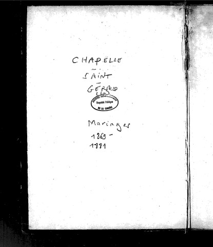 Mariages (1869-1881)