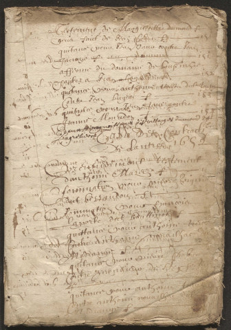 Répertoire chronologique : 1652-1658