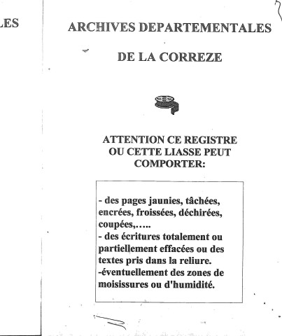 Naissances, mariages, décès (1843-1852)