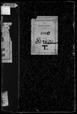Classe 1890 : table alphabétique.