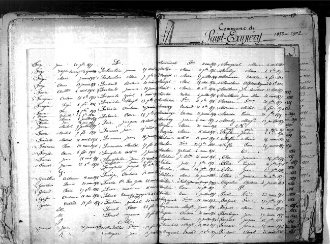 Tables décennales des décès (1873-1882)