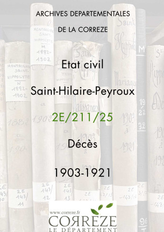Décès (1903-1921).