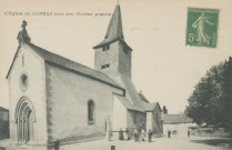 Le Lonzac : "L'église du Lonzac avec son clocher penché".