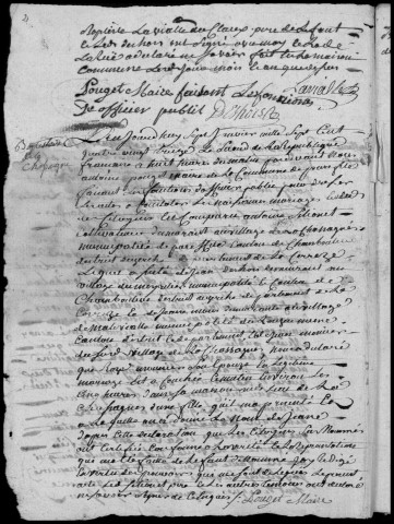 Naissances, mariages, décès (1793-1802)