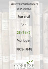 Mariages (1803-1848)