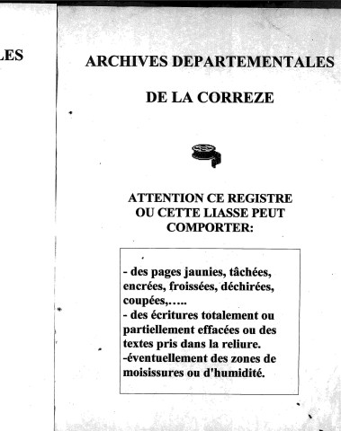 Naissances, mariages, décès (1853-1862)