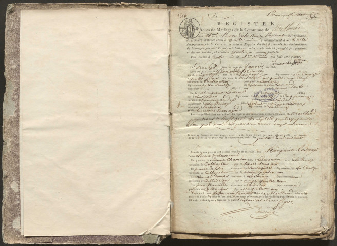 Mariages (1816-1826)