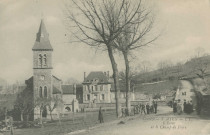 Ayen : "Corrèze - 8 - Ayen, l'église, l'école et le Champ de foire".