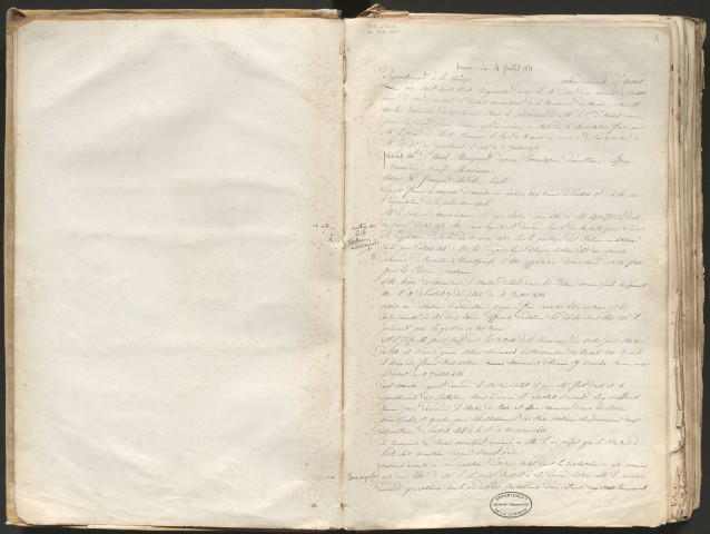Délibérations du conseil municipal. 04 juillet 1852-12 janvier 1873