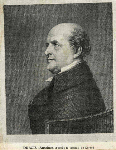 "Dubois Antoine d'après le tableau de Gérard".