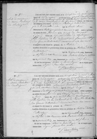 Naissances (1869-1881)