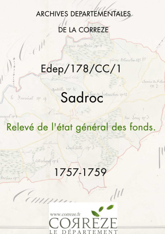 Relevé de l'état général des fonds.