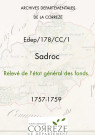 Relevé de l'état général des fonds.