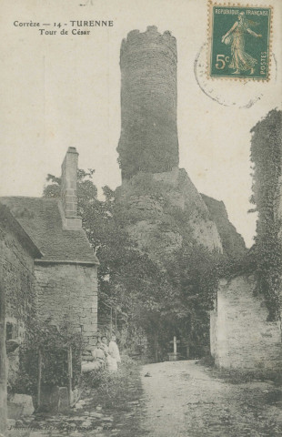 Turenne : "Corrèze - 14 - Turenne - Tour de César".