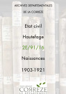 Naissances (1903-1921).