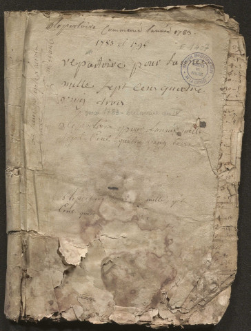 Répertoire chronologique : mai 1783-07 janvier 1811